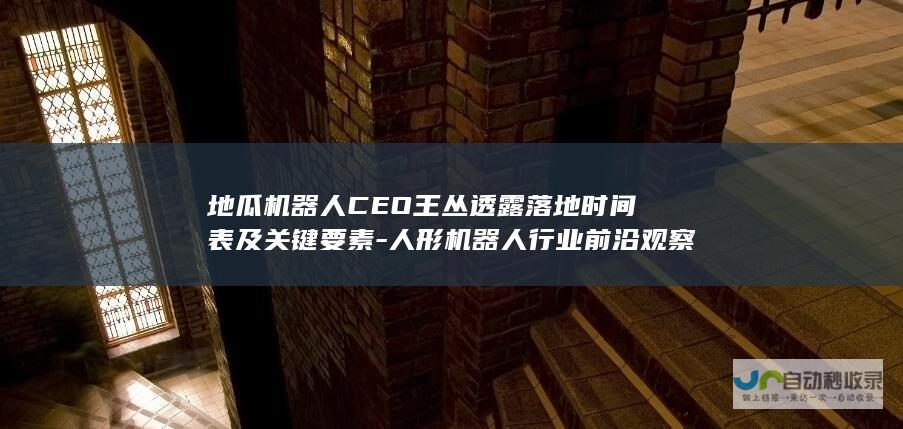 地瓜机器人CEO王丛透露落地时间表及关键要素-人形机器人行业前沿观察