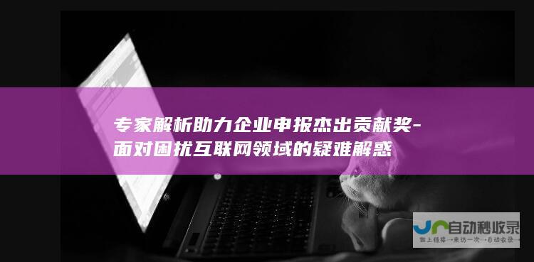 专家解析助力企业申报杰出贡献奖-面对困扰互联网领域的疑难解惑