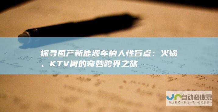 探寻国产新能源车的人性盲点：火锅、KTV间的奇妙跨界之旅