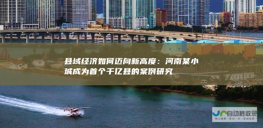 县域经济如何迈向新高度：河南某小城成为首个千亿县的案例研究