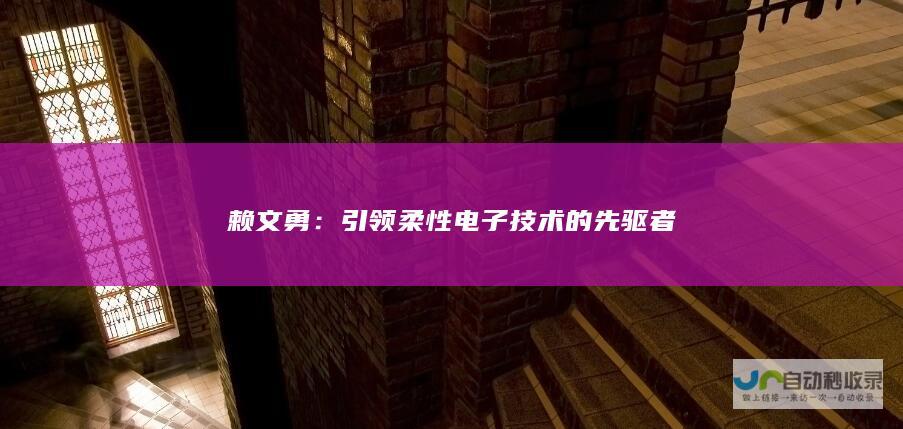 赖文勇：引领柔性电子技术的先驱者