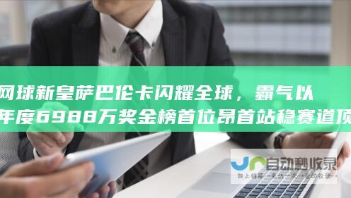 网球新皇萨巴伦卡闪耀全球，霸气以年度6988万奖金榜首位昂首站稳赛道顶尖