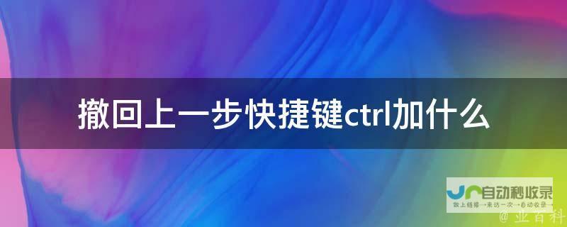 撤销键失效及应对方法