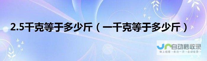 揭示斤克和千克之间的关系