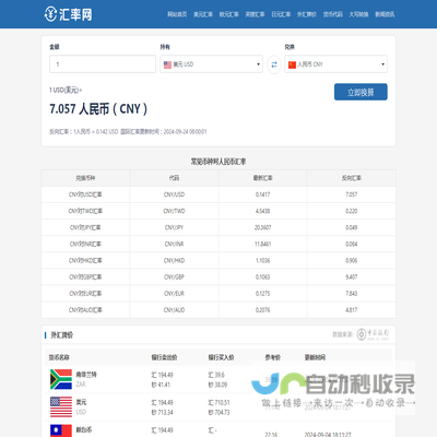 实时汇率网