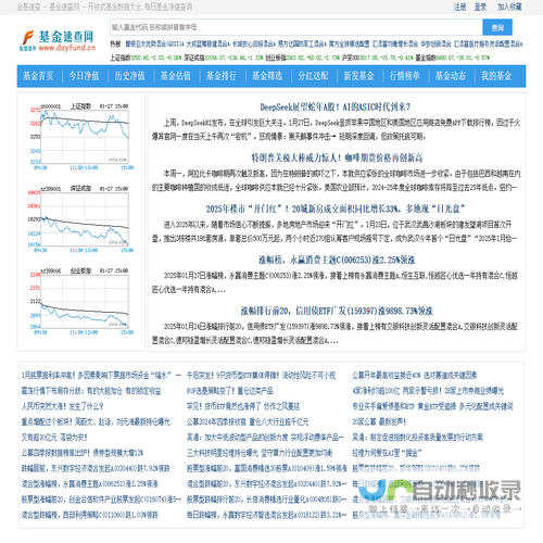 开放式基金数据大全,每日基金净值查询