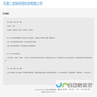 天津二进制网络科技有限公司