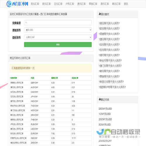 实时汇率查询与外汇兑换计算器